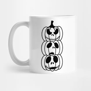 White pumpkin face Mug
